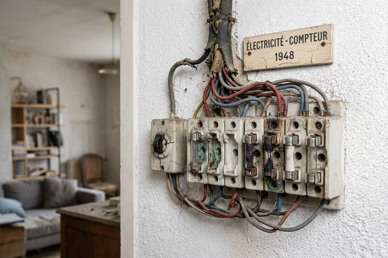 Électricien à Lyon — avant (chantier 1)